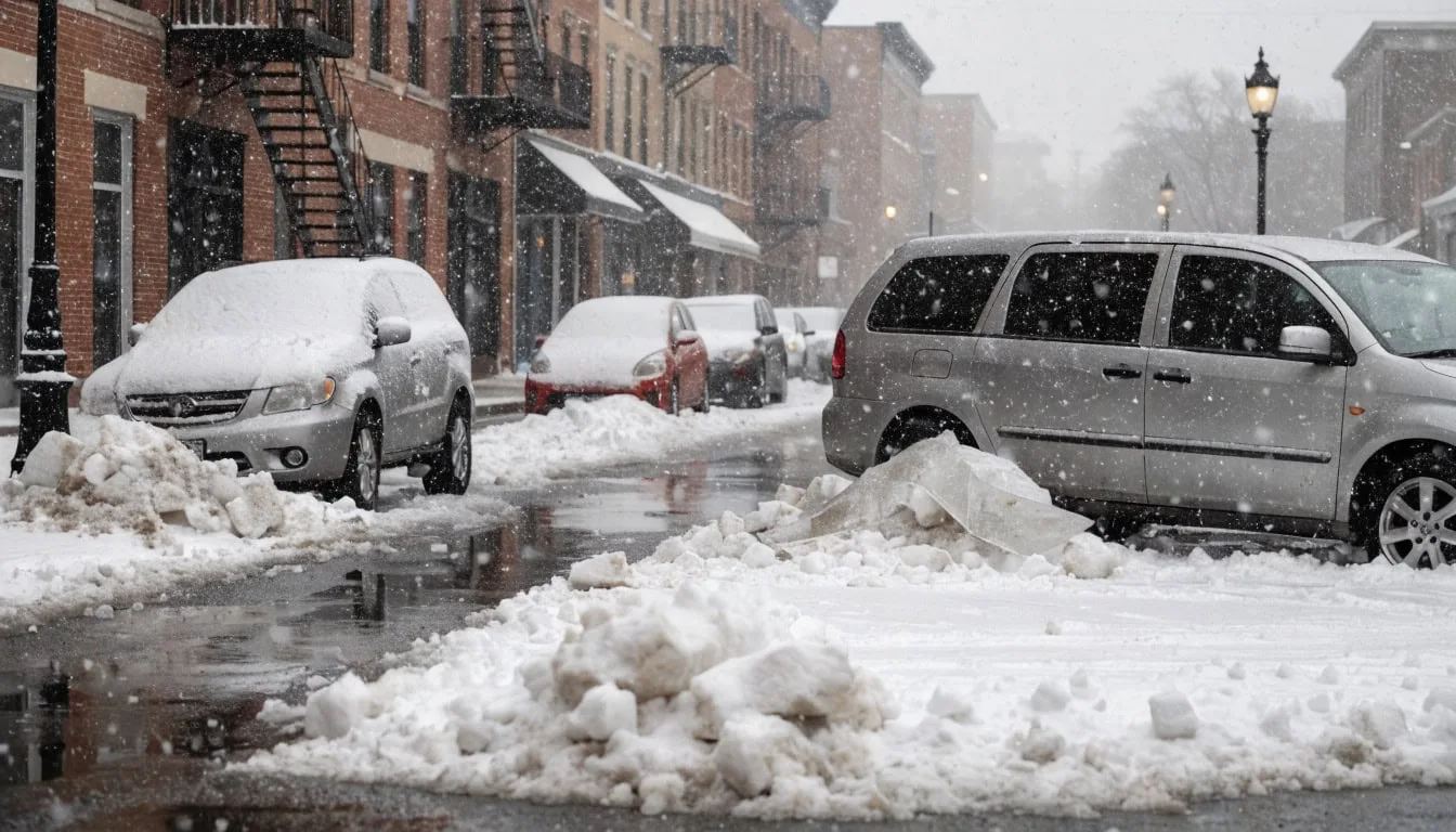 Michigan winter slip and fall accident documentation showing ice conditions and property owner negligence in premises liability case