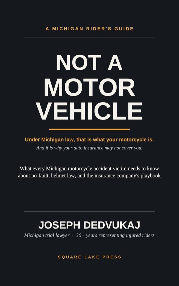 Cover of NOT A MOTOR VEHICLE by Joseph Dedvukaj