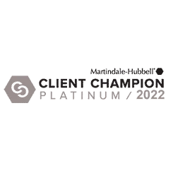 Martindale-Hubbell Client Champion Platinum 2022
