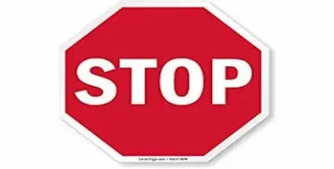 Red octagonal stop sign with a white border and the word "STOP" in bold white letters. In the event of a stop sign accident, determining liability often hinges on whether any driver failed to observe this unmistakable signal.